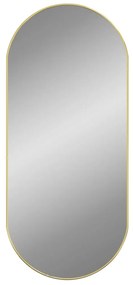 Oglindă de perete, auriu, 100x45 cm, ovală