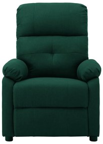 Fotoliu masaj rabatabil electric verde inchis material textil 1, Morkegronn