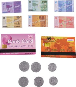 Casierie pentru magazin de jucării cu cărucior de cumpărături, 32 buc