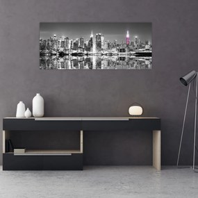 Tablou - New York și zgârie-norii mov (120x50 cm)
