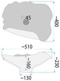 Lavoar ceramic pentru blat REA HM-17 Handmade ART