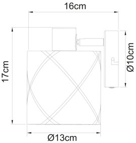 Spot de perete BEMMO 1xE27/25W/230V Globo 15431-1