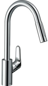 Baterie chiuveta bucatarie cu dus extractibil crom Hansgrohe Focus M41 31815000