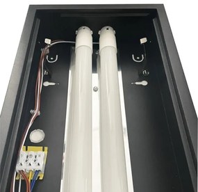 Corp de iluminat fluorescent 2xG13/18W/230V negru 120 cm