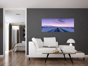 Tablou - autostrada iarna (120x50 cm)