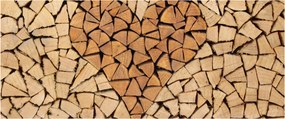 Tablou - Inima din lemn (120x50 cm)