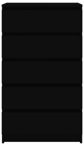 Dulap cu sertar, negru, 60x36x103 cm, lemn prelucrat 1, Negru