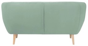 Canapea cu tapițerie din catifea Mazzini Sofas Sardaigne, 158 cm, verde mentol