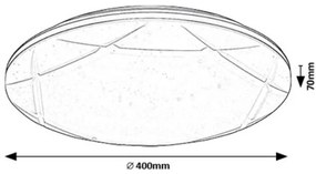 Plafonieră LED Rabalux 71053 OSWALD LED/24W/230V 4000K d. 40 cm