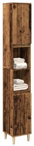 vidaXL Dulap de baie, lemn vechi, 30x30x190 cm, lemn prelucrat