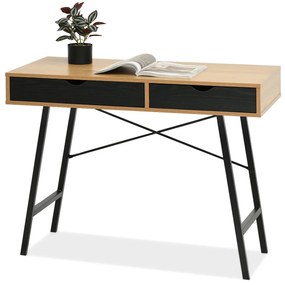 Masă PC Fallon (stejar negru + negru). Promo -13%. 1109754