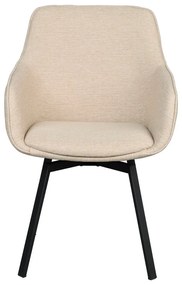 Set de scaune de sufragerie bej 2 buc. tapițat Alison – Rowico