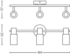 Spot Philips PALMS 3xE14/25W/230V