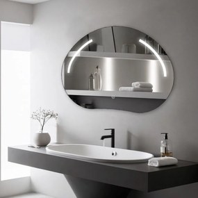 Oglinda LED 80x60 cm, Iluminare 3 Nuanțe, Touch Control & Design Premium
