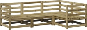 vidaXL Set canapele de grădină, 4 piese, lemn de pin tratat