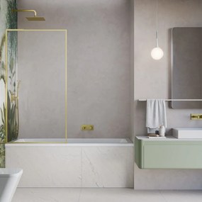 Paravan de cada Radaway Modo F SL PNJ II auriu periat-transparent 80x150 cm sticla 8 mm stanga