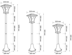 Lampă LED solară TIRANA LED/1,6W/5V IP44