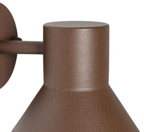 Lampă de perete exterioară industrială maro ruginiu con IP44 - Natas