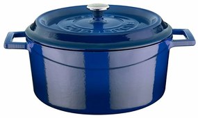 LAVA Metal Oală din fontă, diametru 24 cm,albastră, 4,5 l