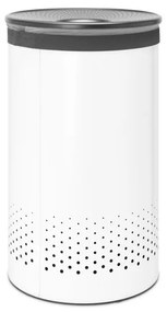 Cos de rufe Brabantia 1004179, 60 L, Capac din plastic, Umplere fara deschidere, Orificii aerisire, Alb