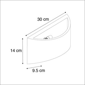Lampă de perete industrială gri din beton - Creil