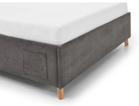 Pat pentru copii gri antracit tapițat fără somieră 90x200 cm Cool – Meise Möbel