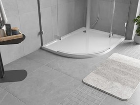 Mexen Flow cadă de duș asimetrică semicirculară slim dreapta 100 x 80 cm, alb lucios - 46Q108010R