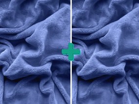 2x Cocolino microplus cu elastic SOFT 90x200 cm albastru