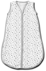 Sac dormit copii de vara din muselina Kidizi Grey Stars 90 cm, 100% bumbac, 6-24 luni 0.5 TOG