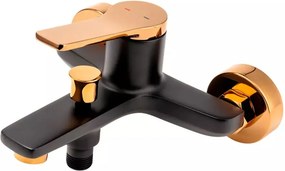 Baterie cada - dus FDesign Seppia monocomanda negru - rose gold