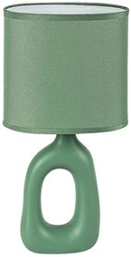 Lampa de masa ceramica si abajur verde Sylira