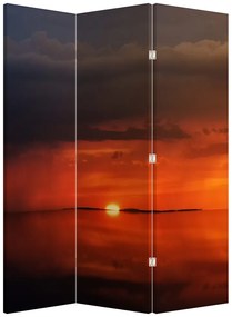 Paravan - Apus de soare cu barca (126x170 cm)