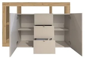 Comodă LENOR, cașmir/maro