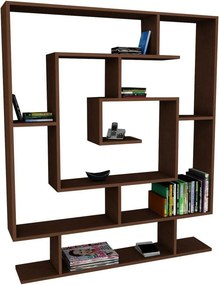 Etajera SARMASIK, wenge, PAL melaminat, 125x22x149 cm