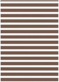 vidaXL Jaluzea tip zebra maro lățime țesătură 155,9 cm poliester