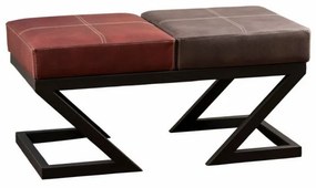 Taburet Brda, Picioare Metal, Gri Antracit/Bordo