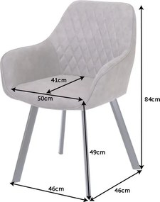 Set de 2 scaune Palermo, taupe A-39343 VC