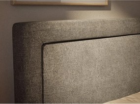 Pat boxspring gri cu spațiu de depozitare 180x200 cm Fresco – Maison de Rêve