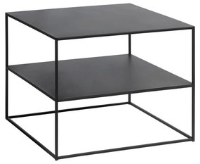 Măsuță de cafea neagră din metal 65x65 cm Pebble – Unique Furniture