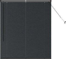 vidaXL Jaluzele venetiene Manual Negru 130 x 120 cm Aluminiu