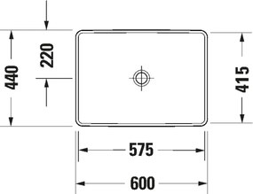 Duravit 358600079 - Lavoar încastrat D-NEO 60x44 cm ceramică/alb lucios