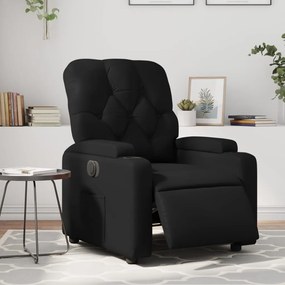 vidaXL Fotoliu rabatabil electric, negru, piele ecologică