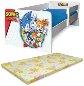 Patut pentru Copii 2-6 Ani Sonic P1 Cu Saltea Light 130x60x6 Pc-p-bas-son-p1-60