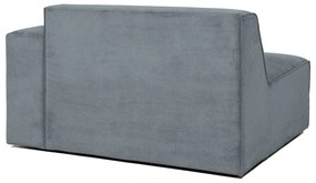 Modul pentru canapea gri cu tapițerie din catifea reiată (cu colț pe partea dreaptă) Sting – Scandic