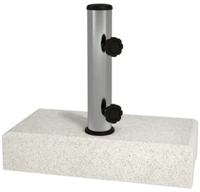 Outsunny Baza Umbrelă Gradină 25kg Granit Oțel Inoxidabil pentru Stâlpi Ø32-48mm | Aosom Romania