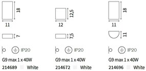 Aplica de perete up/down FLASH GESSO AP1 SMALL 214672
