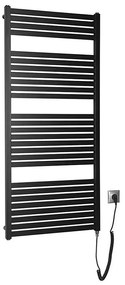 Radiator portprosop electric pentru baie Aqualine TONDI-E 600W/230V 133 cm negru mat
