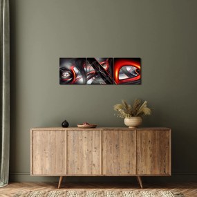 Tablou abstracție (cu ceas) (90x30 cm)