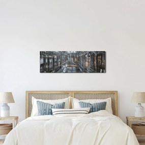 Tablou cu u interiorul clădirii vechi (cu ceas) (90x30 cm)