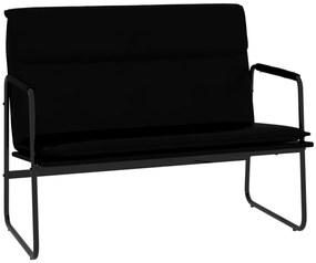 vidaXL Bancă, negru, 100x64x80 cm, piele ecologică